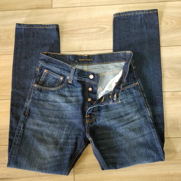 Nudie Jeans Steady Eddie Dark blue 30x30 - Picture 1 of 5